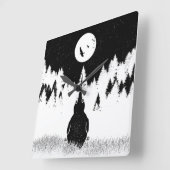 Kiwi Flightless Bird Vierkante Klok (Hoek)