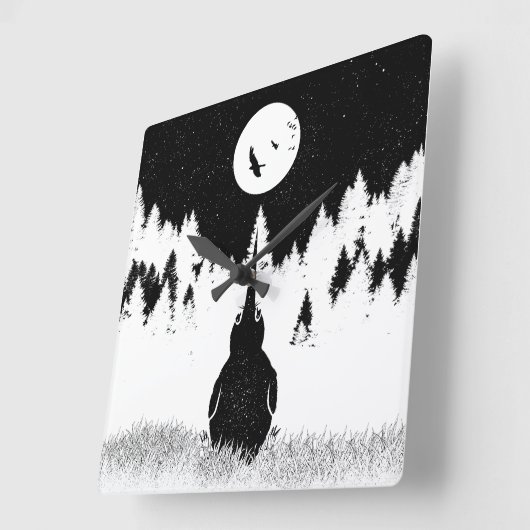 Kiwi Flightless Bird Vierkante Klok (Hoek)