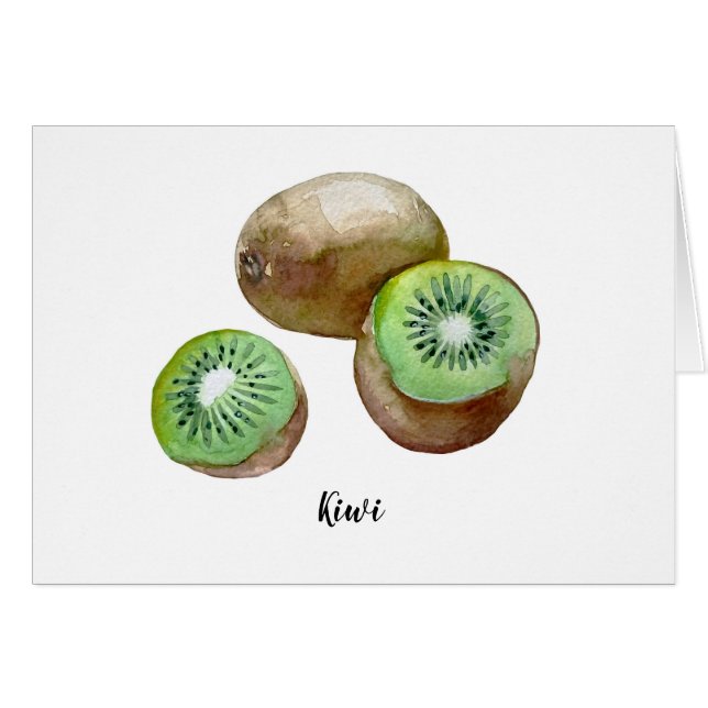 Kiwi fruit aquarel decoratie. (Voorkant Horizontaal)