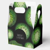 Kiwi Fruit Birthday Waterverf Black Bedankdoosjes (Geopend)