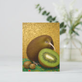 Kiwi-fruit en vogels briefkaart (Staand voorkant)