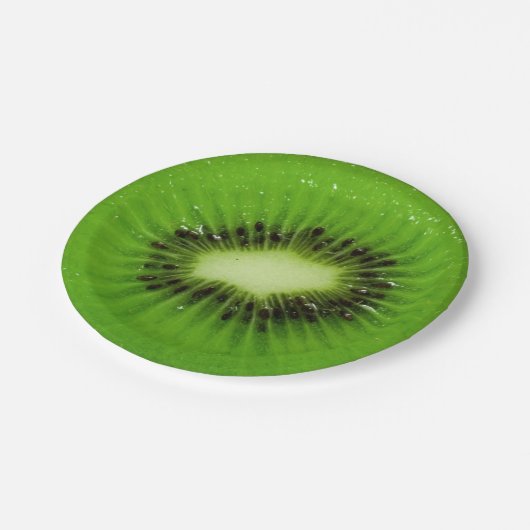 Kiwi Fruit Fresh Slice Papieren Bordje (Gekanteld)