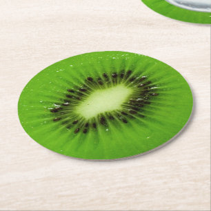 Kiwi Fruit Fresh Slice Ronde Kartonnen Onderzetter