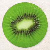 Kiwi Fruit Fresh Slice Ronde Kartonnen Onderzetter (Voorkant)