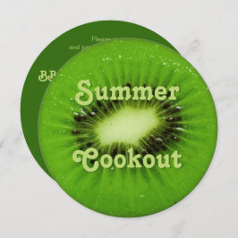 Kiwi Fruit Fresh Slice Summer Cookout Uitnodiging