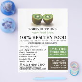 Kiwi Fruit, Gezondheidsvoedselwinkel Reclame Flyer (Enkel)