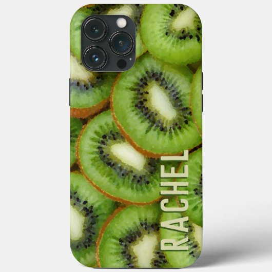 Kiwi Fruit Groen Aangepaste Naam Case-Mate iPhone Case (Achterkant)