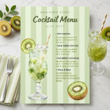 Kiwi Fruit & Groene Strepen Aangepaste Bruidsdouch