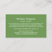 Kiwi Fruit, Health Food Store Visitekaartje (Achterkant)