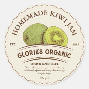 Kiwi Fruit Jam Custom Product Label