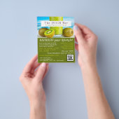 Kiwi Fruit, Juice Bar Advertising Flyer (Hand)