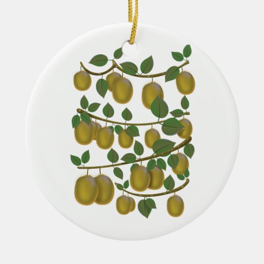 Kiwi Fruit Keramisch Ornament (Voorkant)