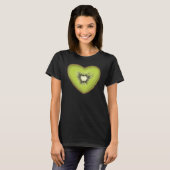 Kiwi Fruit Liefde Vorm Exotisch Fruit Zoet en Zuur T-shirt (Voorkant volledig)