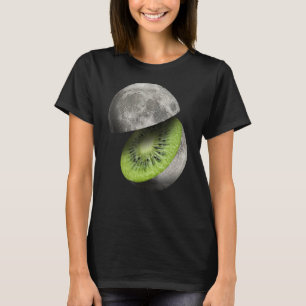 Kiwi Fruit Moon Planet cut out Astronomie Space Sc T-shirt