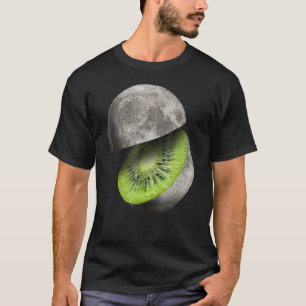 Kiwi Fruit Moon Planet cut out Astronomie Space Sc T-shirt