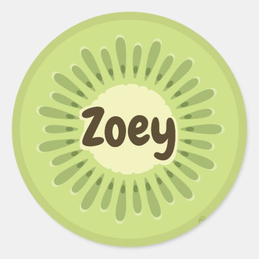 Kiwi Fruit Name Label (Voorkant)