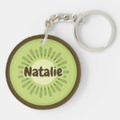 Kiwi Fruit Name Label Sleutelhanger (Achterkant)
