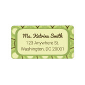 Kiwi Fruit Pattern Etiket (Voorkant)