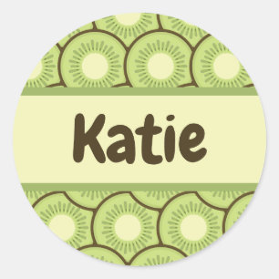 Kiwi Fruit Pattern Label