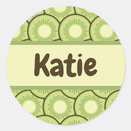Kiwi Fruit Pattern Label (Voorkant)