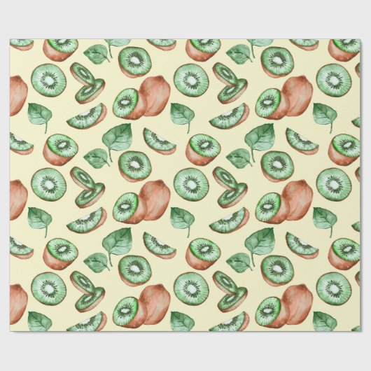 Kiwi Fruit Pattern Wrapping Paper Cadeaupapier (Vlak)
