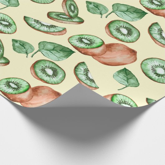 Kiwi Fruit Pattern Wrapping Paper Cadeaupapier (Hoek)