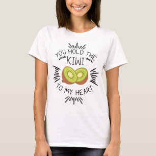 Kiwi Fruit Pun Houd de Kiwi naar mijn hart T-shirt