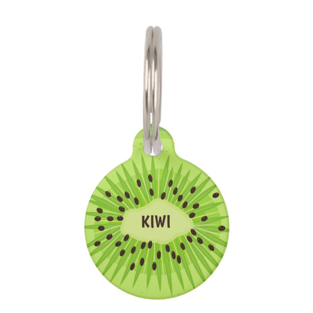 Kiwi Fruit Round-tag Huisdierpenning (Voorkant)