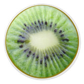 Kiwi Fruit Slice grappige foodie 2D grafisch Keramische Knop (Voorkant)