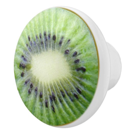 Kiwi Fruit Slice grappige foodie 2D grafisch Keramische Knop (Rechts)