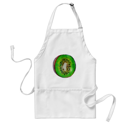 Kiwi Fruit Tekening op Apron Standaard Schort (Voorkant)