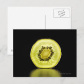 Kiwi, Fruit, Zwarte achtergrond Briefkaart (Voorkant / Achterkant)