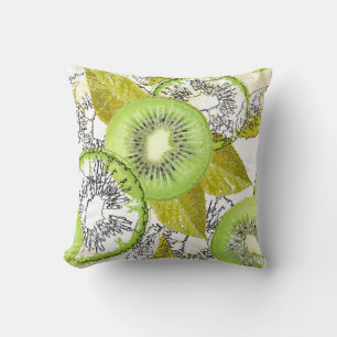 Kiwi, fruitig, groen en wit, vers, sappig, wit kussen