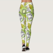 Kiwi, fruitig, groen en wit, vers, sappig, wit leggings (Achterkant)