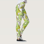 Kiwi, fruitig, groen en wit, vers, sappig, wit leggings (Rechts)