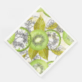 Kiwi, fruitig, groen en wit, vers, sappig, wit servet (Hoek)