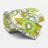 Kiwi, fruitig, groen en wit, vers, sappig, wit stropdas (Opgerold)