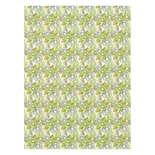 Kiwi, fruitig, groen en wit, vers tafelkleed (Voorkant)