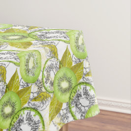Kiwi, fruitig, groen en wit, vers tafelkleed