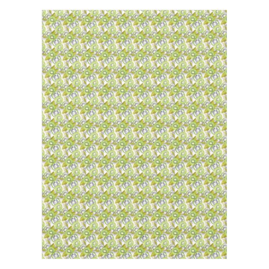 Kiwi, fruitig, groen en wit, vers tafelkleed (Voorkant)