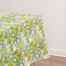 Kiwi, fruitig, groen en wit, vers tafelkleed