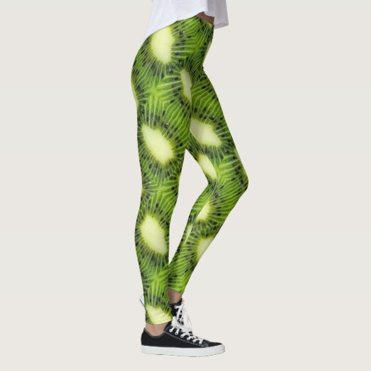 Kiwi-fruitpatroon Leggings (Rechts)