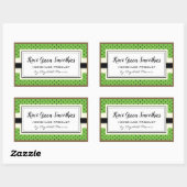 Kiwi fruitpatroon, zelfgemaakte groene smoothie la rechthoekige sticker (Vel)