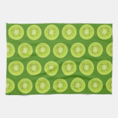 Kiwi gestileerde fruitslangen theedoek (Horizontaal)