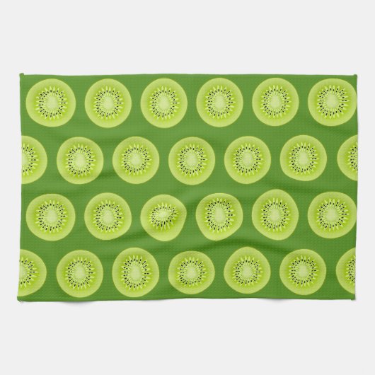 Kiwi gestileerde fruitslangen theedoek (Horizontaal)