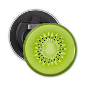 Kiwi-gestyliseerde vruchtenplak button flesopener (Voorkant)