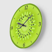 Kiwi-gestyliseerde vruchtenplak grote klok (Hoek)