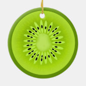 Kiwi-gestyliseerde vruchtenplak keramisch ornament (Achterkant)