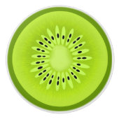Kiwi-gestyliseerde vruchtenplak keramische knop (Voorkant)