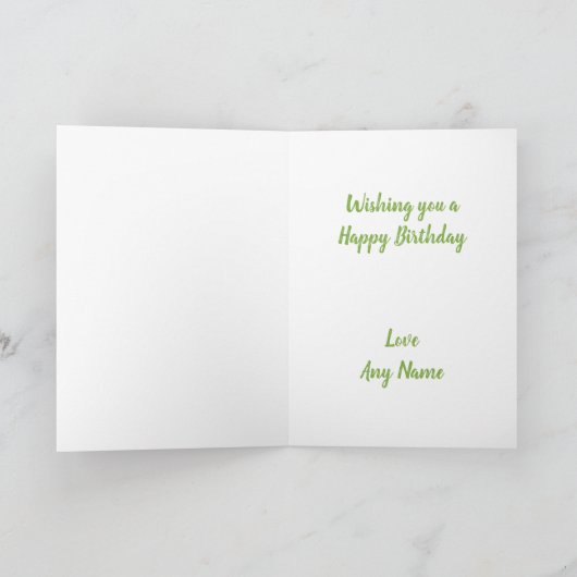 Kiwi Gevouwen Groet Verjaardag Kaart (Binnen)